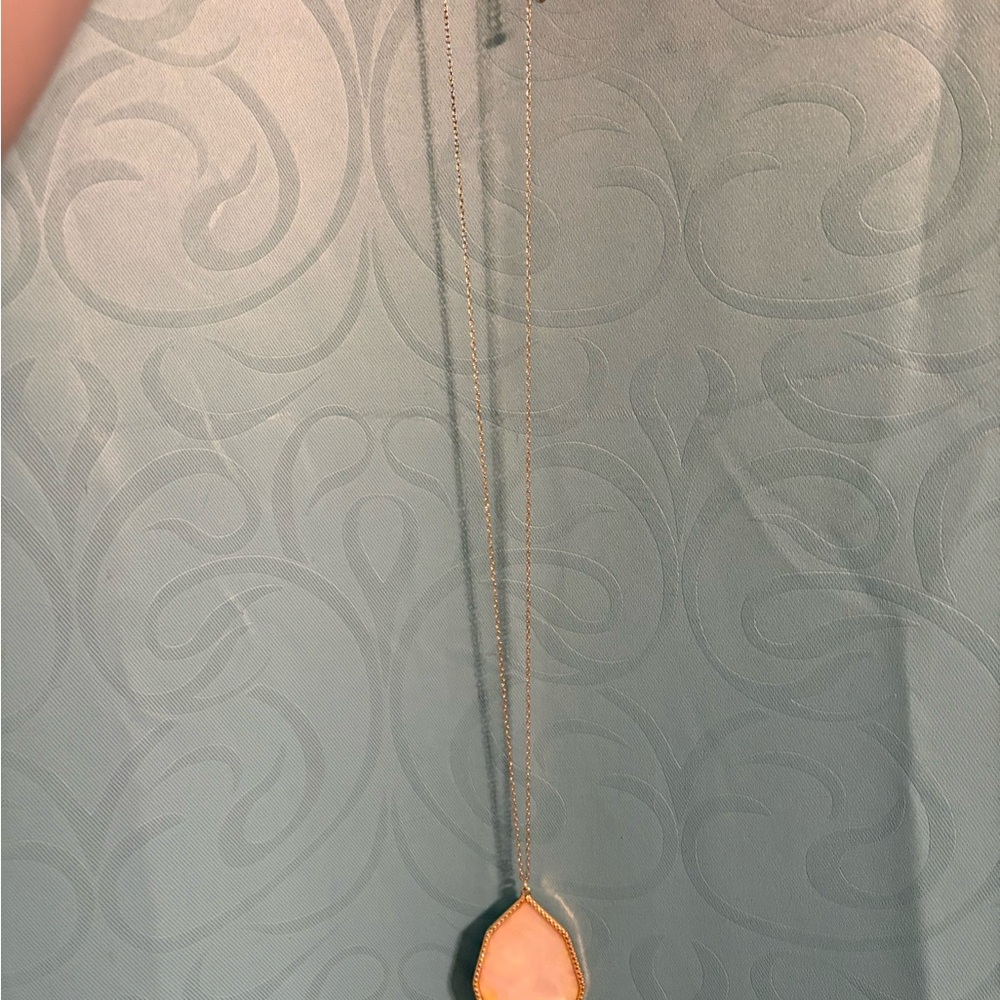 Gold Necklace with Mother of Pearl Pendant